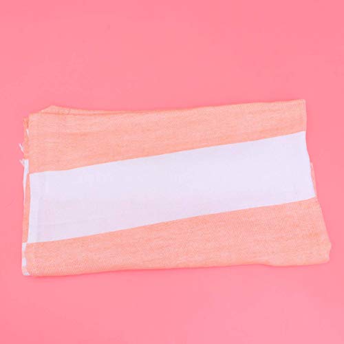 SEESEE.U Toalla de Playa 1 Pieza Toalla de baño de Playa turca Algodón Puro Patrón de Rayas Toalla de Playa con Flecos Sauna Playa Gimnasio Toalla de Piscina Naranja