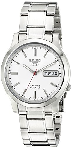 Seiko5 Reloj Analógico para Mujer de Cuarzo con Correa en Cuero SNK789