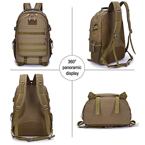 Selighting 35L Rucksack Backpack Mochila Táctica Militar Hombre Mochilas para Portátil 15,6 Pulgadas con Puerto de Carga USB para Trabajo Diario Escuela Viaje