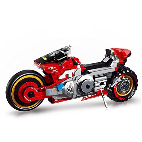 SENG Juego de construcción de bloques de construcción para motocicleta, 668 piezas, personalizado, para moto de carreras, todoterreno, modelo de motocross, compatible con Lego
