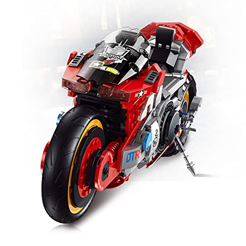 SENG Juego de construcción de bloques de construcción para motocicleta, 668 piezas, personalizado, para moto de carreras, todoterreno, modelo de motocross, compatible con Lego