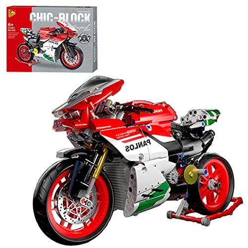 SENG Juego de construcción de bloques de construcción para motocicleta, 803 piezas, personalizado, para moto de carreras, todoterreno, modelo de motocross, compatible con Lego