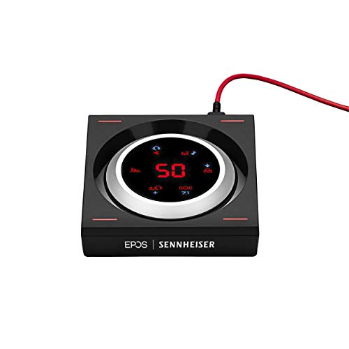 Sennheiser GSX 1200 Pro Amplificador de audio para videojuegos, Color negro y rojo