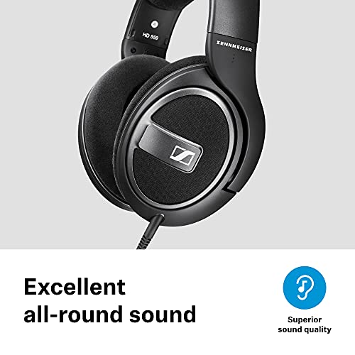 Sennheiser HD 559 - Auriculares de diadema abierto (6.3 mm), color negro