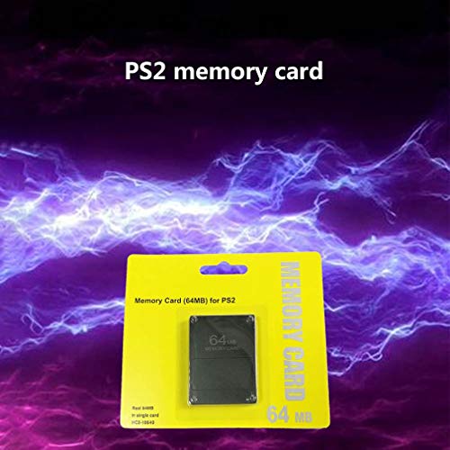 Sensiabl Tarjeta De Memoria Con Capacidad Suficiente Tarjeta De Almacenamiento Compatible Con PS2 Accesorios Electrónicos Negro 64M