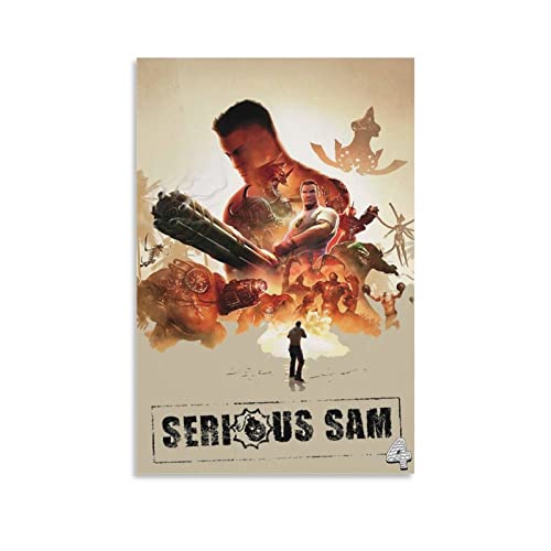 Serious Sam 4 - Póster de lienzo para decoración de dormitorio familiar (50 x 75 cm)