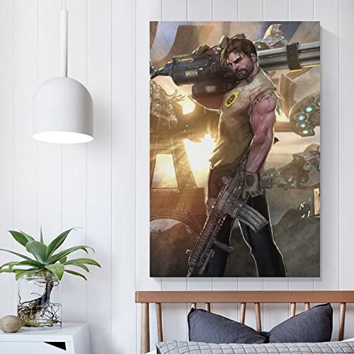 Serious Sam - Póster de 4 juegos para decoración de pared, decoración de habitación, para dormitorio, decoración de pared, regalos para hombres y mujeres, póster e impresiones de 30 x 45 cm