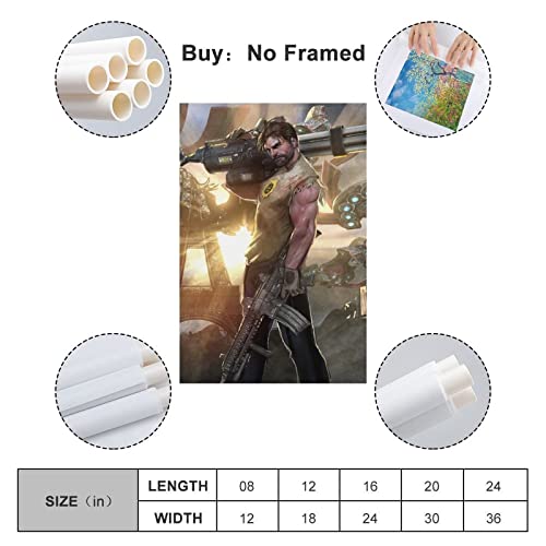 Serious Sam - Póster de 4 juegos para decoración de pared, decoración de habitación, para dormitorio, decoración de pared, regalos para hombres y mujeres, póster e impresiones de 30 x 45 cm