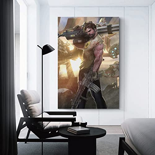 Serious Sam - Póster de 4 juegos para decoración de pared, decoración de habitación, para dormitorio, decoración de pared, regalos para hombres y mujeres, póster e impresiones de 30 x 45 cm