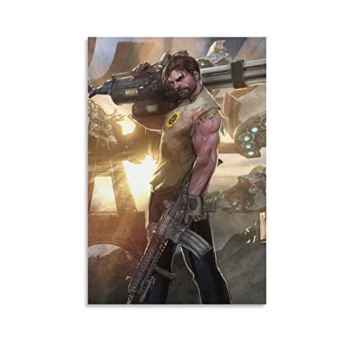 Serious Sam - Póster de 4 juegos para decoración de pared, decoración de habitación, para dormitorio, decoración de pared, regalos para hombres y mujeres, póster e impresiones de 30 x 45 cm