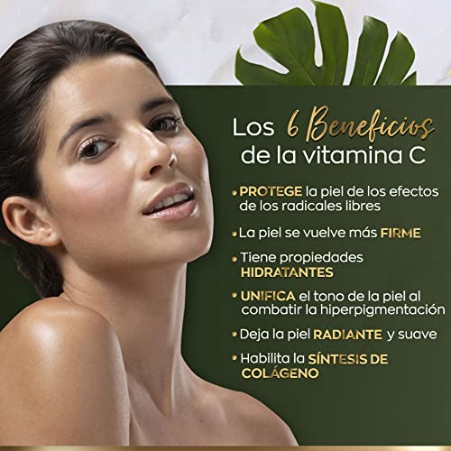 Serum de Vitamina C orgánico con Acido Hialuronico - 100ml - Doble Complejo 30% Vitamina C, E, Aloe Vera - Vegano de Alta Calidad - Serum Facial Hecho en Alemania - Satin Naturel