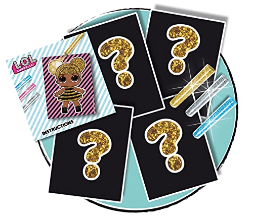 SES Creative 14197 - L.O.L Purpurina Sorpresa, set de tarjetas para decorar. Más de 6 años