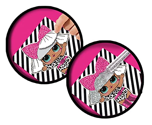 SES Creative 14197 - L.O.L Purpurina Sorpresa, set de tarjetas para decorar. Más de 6 años