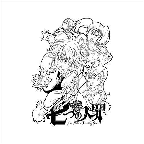 Seven Deadly Sins Character Montage Dark Men's Baseball Long Sleeved T-Shirt