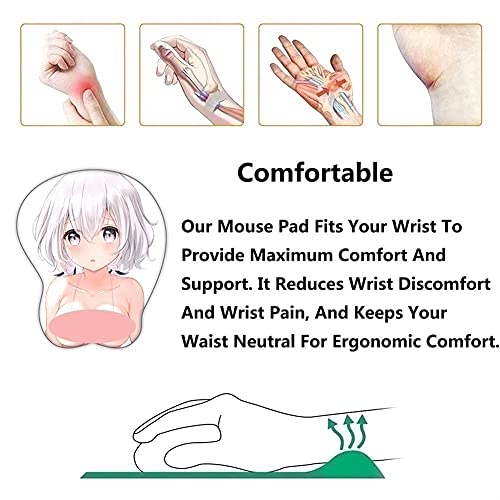 Sexy Hentai Anime Sword Art Online Nuevo 3D Mouse Pad Sexy Anime Fan Goddess Asuna Soft Gel Gaming Mouse Mat Muñeco Rest Rest Mice Pad para Fans de Anime Aldult Halloween Regalo