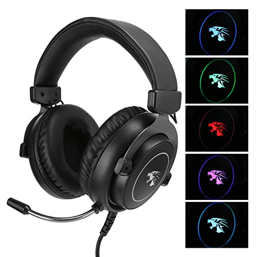 SH-RuiDu 3. Auriculares con cable para juegos de 5 mm Auriculares estéreo con reducción de ruido para Xbox One/PS4/PC