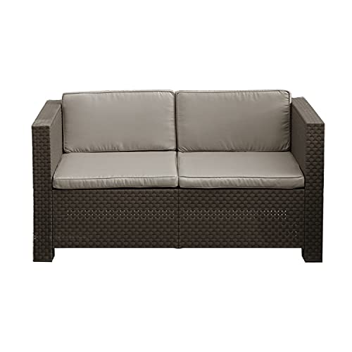 Shaf - Diva Confort | Set Muebles de Salon Exterior - Conjunto Muebles Jardin Exterior 4 Plazas | Fabricado en España con Materiales Reciclados - Color Grafito