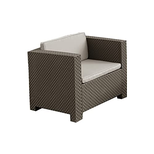 Shaf - Diva Confort | Set Muebles de Salon Exterior - Conjunto Muebles Jardin Exterior 4 Plazas | Fabricado en España con Materiales Reciclados - Color Grafito