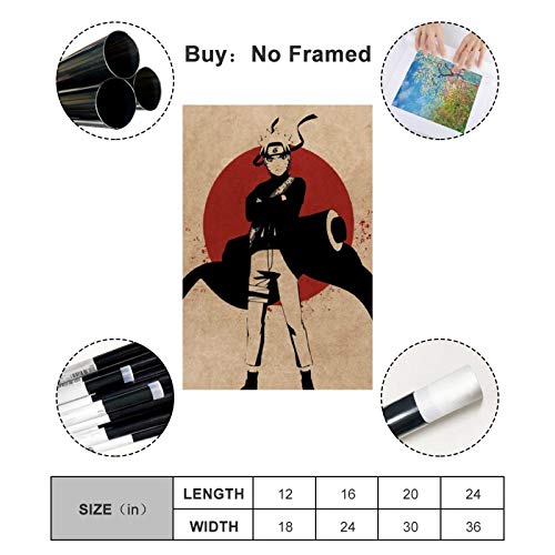 shangfeng Naruto Shippuden - Póster decorativo de anime (20 x 30 cm)