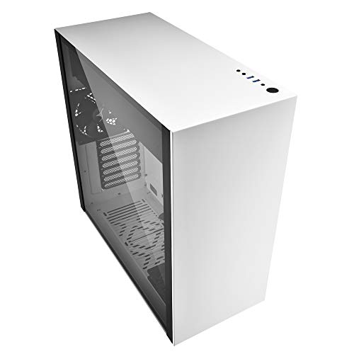 Sharkoon PURE STEEL - Caja de Ordenador, PC Gaming, Semitorre ATX, Blanco