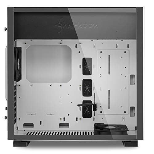 Sharkoon PURE STEEL - Caja de Ordenador, PC Gaming, Semitorre ATX, Blanco