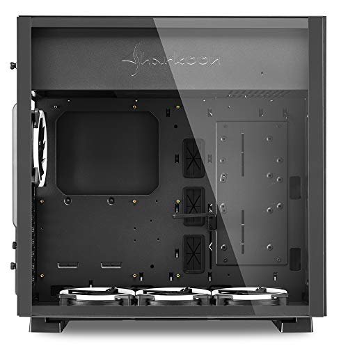 Sharkoon Pure Steel RGB - Caja de Ordenador, PC Gaming, Semitorre ATX, Negro