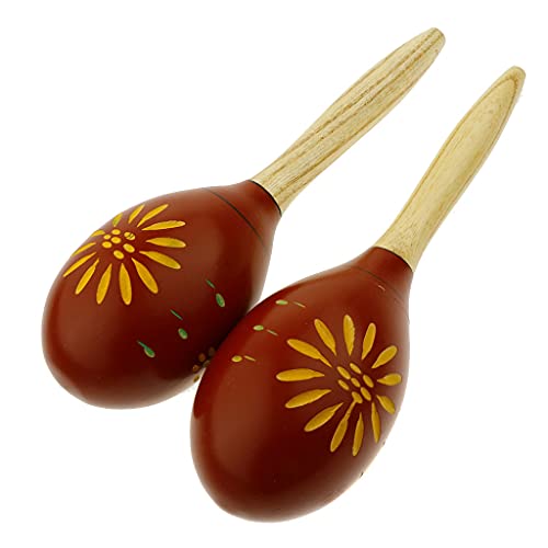 sharprepublic 2 Piezas Maracas Sand Egg Shaker Baby Toddlers Kids Percussion Rhythm Toy - Rojo