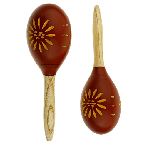 sharprepublic 2 Piezas Maracas Sand Egg Shaker Baby Toddlers Kids Percussion Rhythm Toy - Rojo