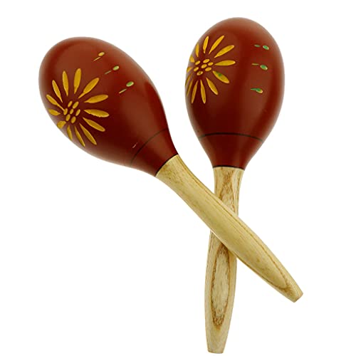 sharprepublic 2 Piezas Maracas Sand Egg Shaker Baby Toddlers Kids Percussion Rhythm Toy - Rojo