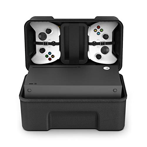 SHBC Estuche Rígido Compatible con la Consola de Juegos Xbox Series X Bolsa de Viaje de Almacenamiento para Controladores Inalámbricos y Cables
