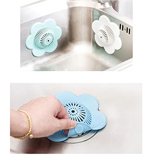 ShenMiDeTieChui Tamitas de Fregadero de 10 Piezas, Tapones de Drenaje/del Piso Tapa Desodorante enchufes Universal for Evitar, Cocina, baño, tamiz Floral Creativo (Color : B)