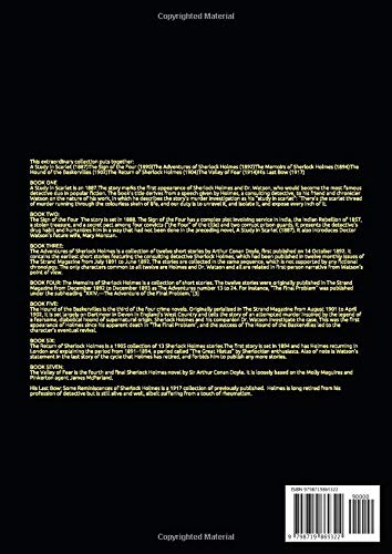 Sherlock Holmes The Complete Collection 7 Books by Arthur Conan Doyle: A Study in Scarlet, The Sign of the Four, The Adventures of Sherlock Holmes, ... The Return of Sherlock Holmes, The Valley