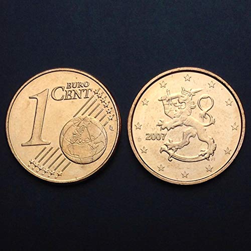 SHFGHJNM Colección de Monedas Finlandia Europea 1 Euro Diferentes Monedas año Aleatorio KM98