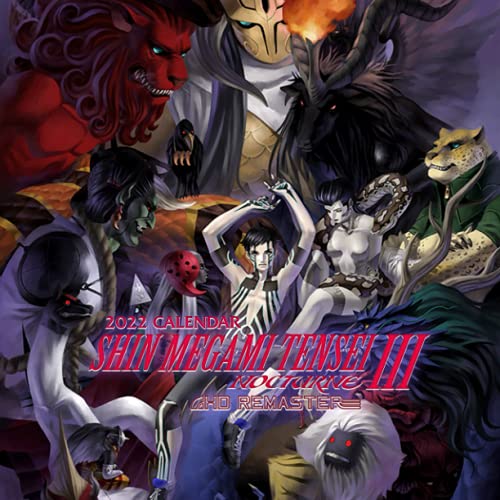 Shin Megami Tensei III Nocturne HD Remaster Calendar 2022-2023: Shin Megami Tensei III Calendar 2022 - OFFICIAL Games calendar 2022 18 months- Planner ... 17''x11''(Kalendar Calendario Calendrier). 1