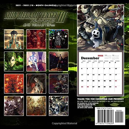 Shin Megami Tensei III Nocturne HD Remaster Calendar 2022-2023: Shin Megami Tensei III Calendar 2022 - OFFICIAL Games calendar 2022 18 months- Planner ... 17''x11''(Kalendar Calendario Calendrier). 2