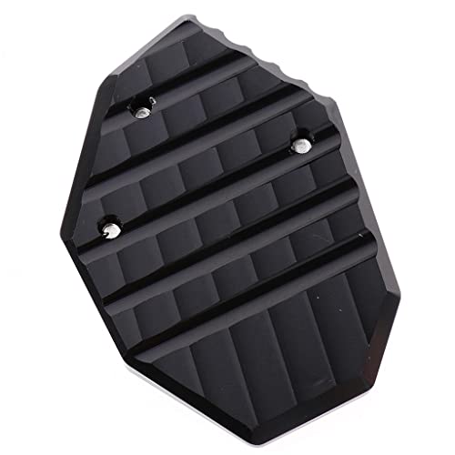 Shiwaki Almohadilla de Extensión de Soporte Lateral para Bicicleta de Tierra para Motocicleta de Aluminio, Ajuste para Kawasaki VS650 - Negro