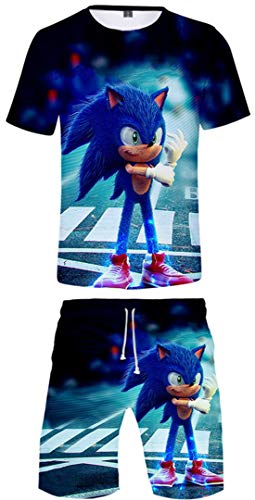 Silver Basic Conjunto de Camiseta y Pantalón Corto de Verano para Niños Inspirado en el Popular Videojuego Pijama Shadow Cosplay XXL,749Disfraz de-3