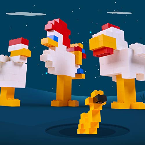 Simba 104114202 Blox 300 Bloques de construcción para niños a Partir de 3 años, Bloques de 8 Puntos, sin Placa Base, Totalmente Compatible, Colores Surtidos, Negro, Rojo, Blanco, Amarillo y Azul