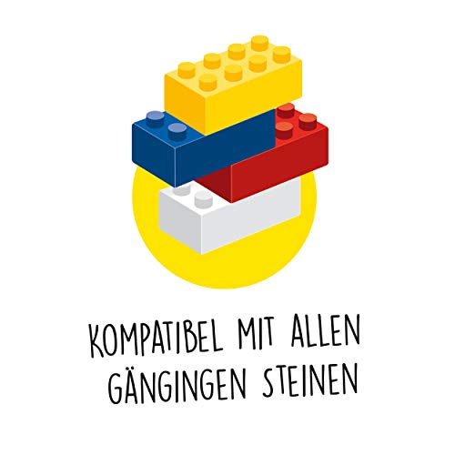 Simba 104114202 Blox 300 Bloques de construcción para niños a Partir de 3 años, Bloques de 8 Puntos, sin Placa Base, Totalmente Compatible, Colores Surtidos, Negro, Rojo, Blanco, Amarillo y Azul