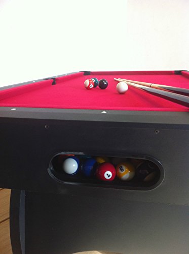 simba Mesa Billar 7ft Americano Asas TAPIZADO Rojo Accesorios INCLUIDOS Juego 188 x 96 Robusta Y Resistente Objeto Nuevo – EMBALADO