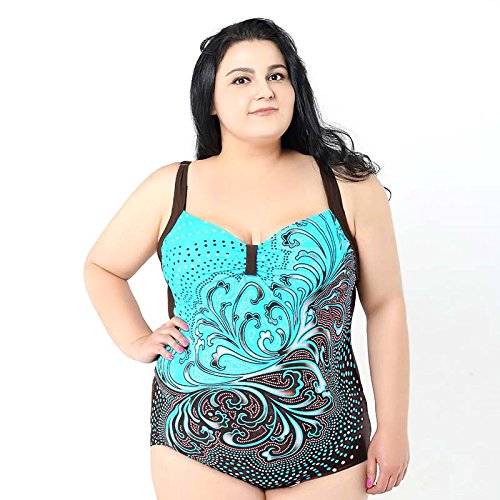 Sinedoly Conjugan bañador bañador Cuerpo Impreso Plus código código 6XL,café,5XL