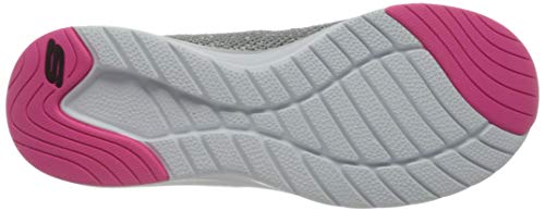 Skechers Ultra Groove, Zapatillas Mujer, Gris (Gray Knit Mesh/Hot Pink Trim Gyhp), 41 EU