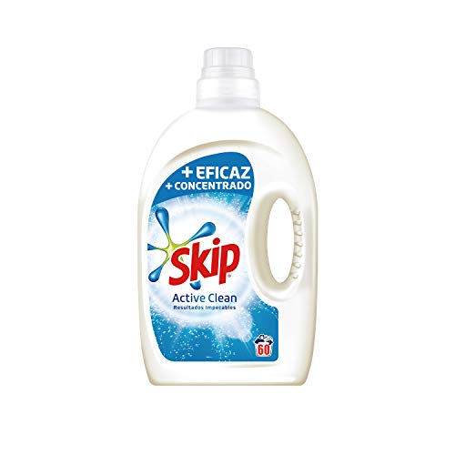 Skip Active Clean Detergente Líquido para Lavadora - Paquete de 2 x 60 lavados - Total: 120 lavados