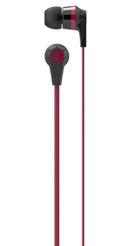 Skullcandy Ink'd 2.0 - Auriculares in-ear (control remoto integrado, reducción de ruido), negro y rojo