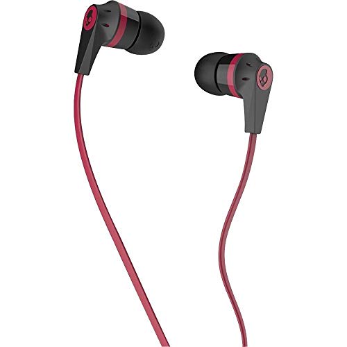 Skullcandy Ink'd 2.0 - Auriculares in-ear (control remoto integrado, reducción de ruido), negro y rojo