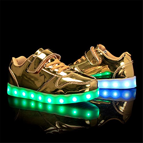 Skybird-UK LED Zapatos Verano Ligero Transpirable Bajo 7 Colores USB Carga Luminosas Flash Deporte de Zapatillas con Luces Los Mejores Regalos para Niños Niñas Cumpleaños