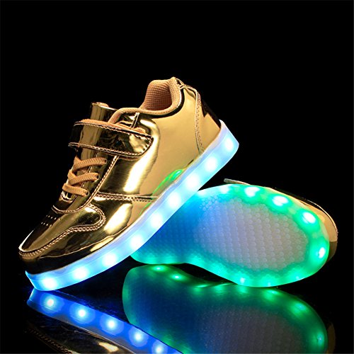 Skybird-UK LED Zapatos Verano Ligero Transpirable Bajo 7 Colores USB Carga Luminosas Flash Deporte de Zapatillas con Luces Los Mejores Regalos para Niños Niñas Cumpleaños