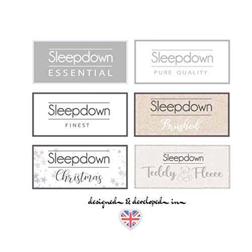 Sleepdown Splice - Juego de Funda de edredón con Fundas de Almohada (230 x 220 cm), Color Gris Azulado