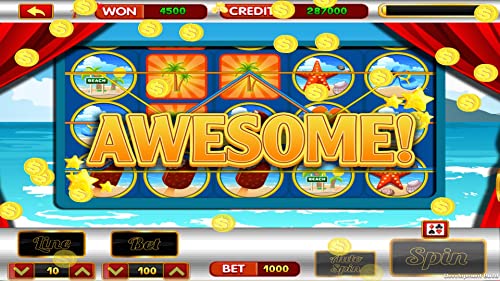 Slots Lucky Las Vegas Grandes Vacaciones - Casino Gratis Video Juegos Slot Machine con Gold Fish Farm, Playa Batalla & Lil Sirena Alegría