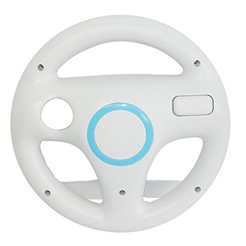 smardy 2x Volante de carreras / Racing Wheel De Dirección blanco + rosa compatible con Nintendo Wii y Wii U Remote (Mario Kart, Juego De Carreras...)